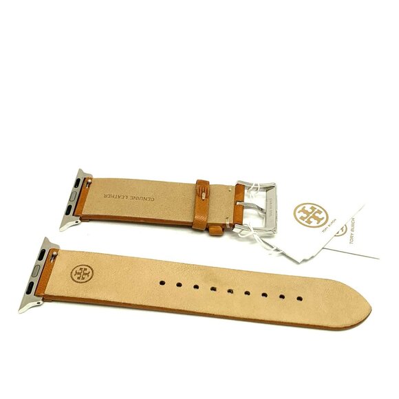 Tory Burch Apple Watch Band Case Size 38-45mm Brown Leather Strap TBS0100E - Picture 8 of 9